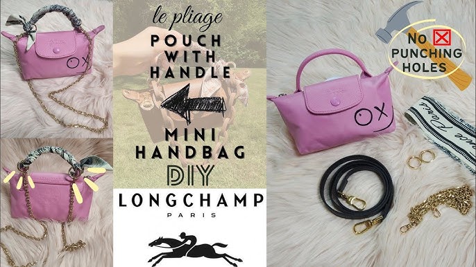 Hack the Longchamp Le Pliage Mini Pouch into a crossbody with me! #lon