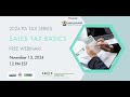 Sales Tax Basics