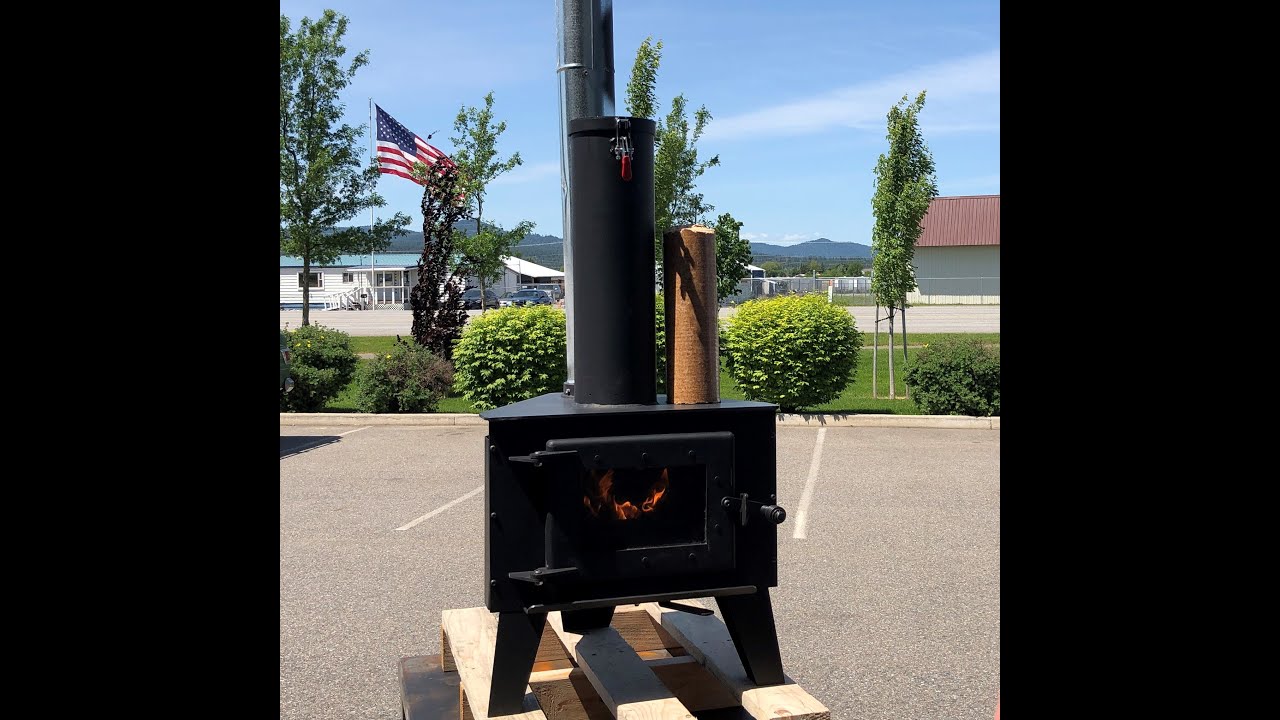 Mini Me presto log/wood stove how to burn split wood YouTube