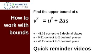 How to work out upper and lower bounds 5 - GCSE question grade 7+