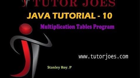 Multiplication Tables in Java