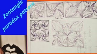 Zentangle paradox Pattern Tutorial for beginner/how to Zentangle paradox/How To Draw
