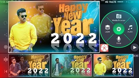 Happy New Year 2022 WhatsApp Status Editing | Kinemaster Main New Year Status Kaise banaye |