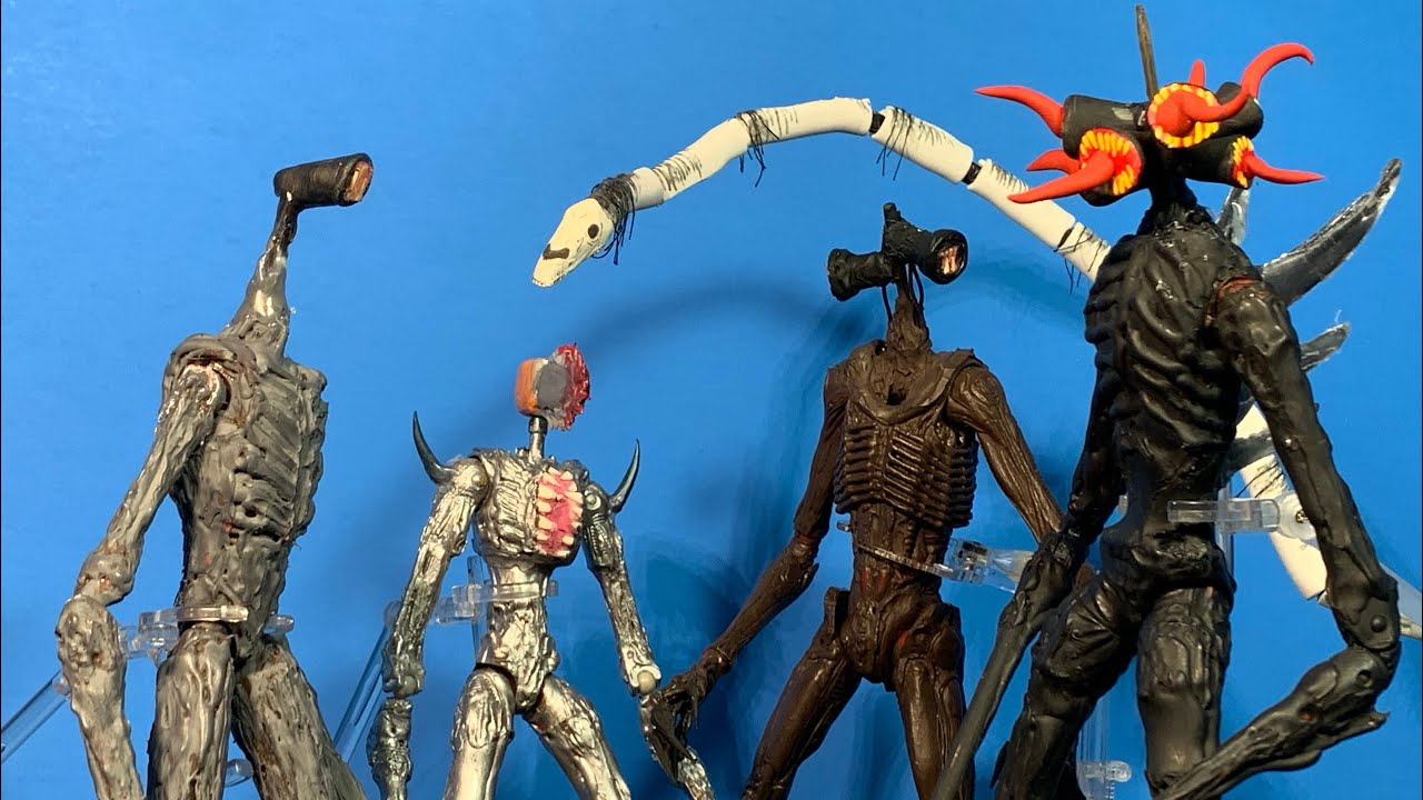 Siren head vs multiple siren head vs light head vs chainsaw head vs long horse vs neazod stop motion