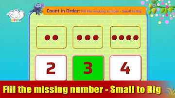 K1 - Module 5 - Exercise 1 Fill the missing number - Small to Big | Appu Series | Kindergarten Math