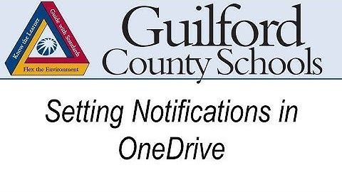 Setting Notifications in OneDrive