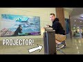 PLAYING FORTNITE ON PROJECTOR IN STORES!