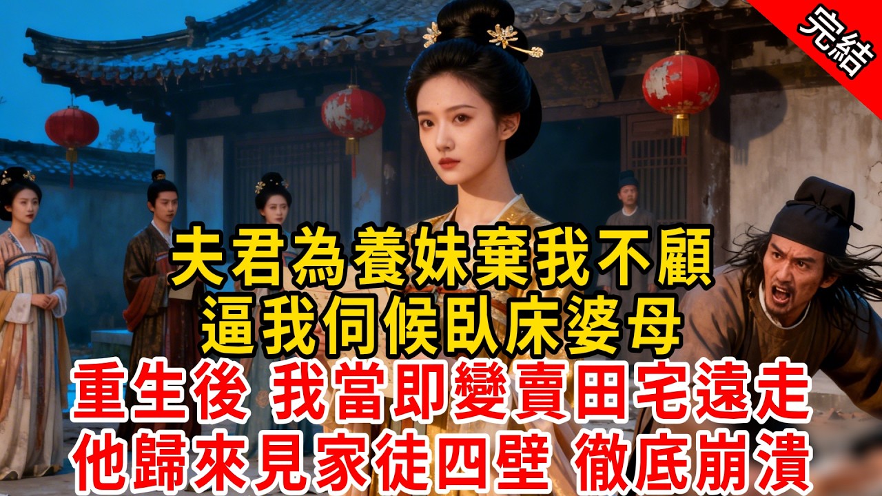 夫君為養妹棄我不顧，逼我伺候臥床婆母。重生後 我當即變賣田宅遠走，他歸來見家徒四壁 徹底崩潰#原创 #古言 #小说 #重生 #爽文