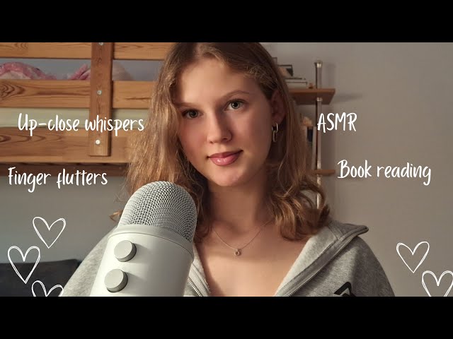 ASMR| Book reading 📚, close-up whispers, finger flutters, and more!! ♡♡