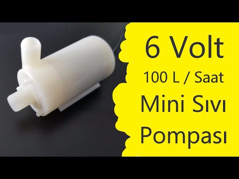 6 Volt Mini Sıvı Pompası 100 Litre / Saat