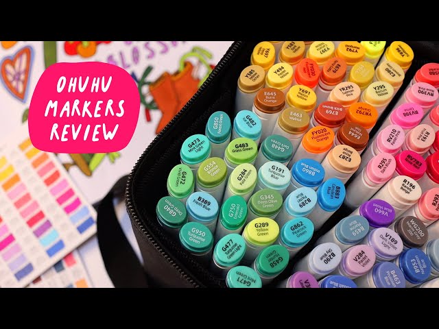 OHUHU MARKERS REVIEW 🔥 Oahu 100 Colors (Fine & Chisel): unpacking