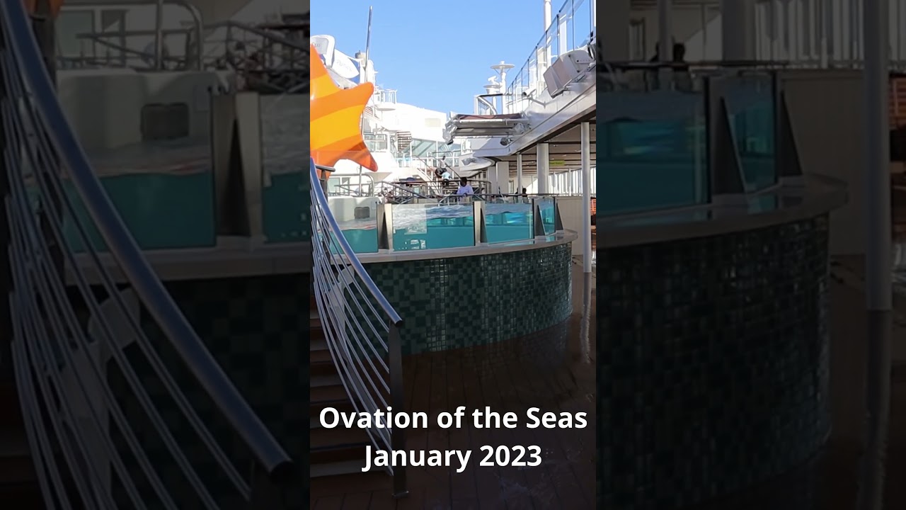 Pool Overflow Ovation of the Seas #ovationoftheseas #rough seas #cruise #cruiseship