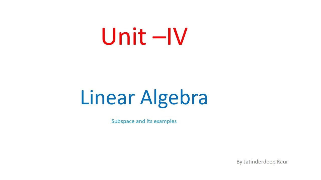 subspace definition math subspace definition math
