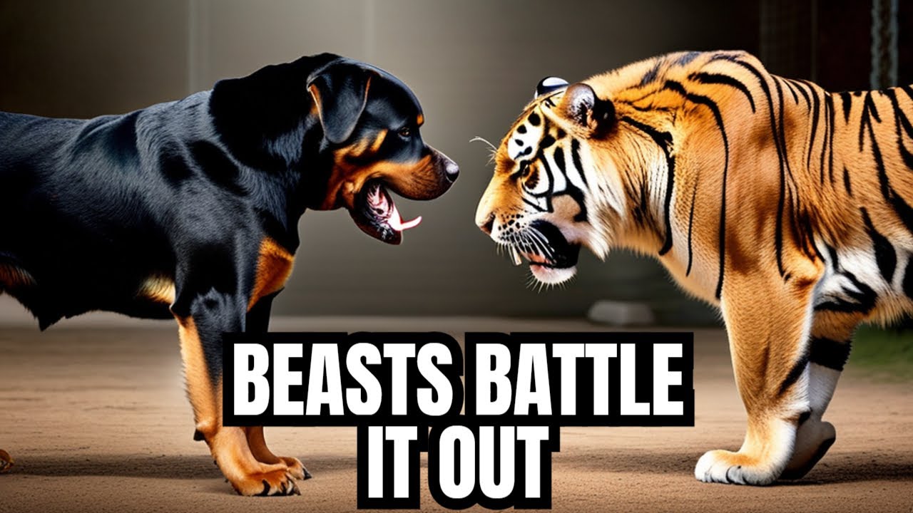 Rottweiler vs Tiger: Battle of the Apex Predators