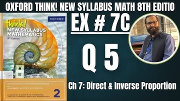 Exercise 7C Question 5 Oxford Think New Syllabus 8th Edition Math D2 Solutions
