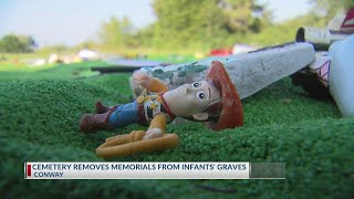Families upset after cemetery removes infant memorials
