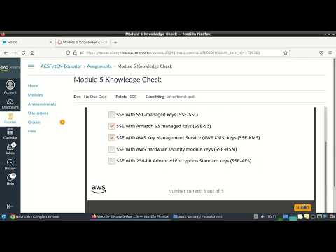AWS Security Foundations Module 5   Knowledge Check