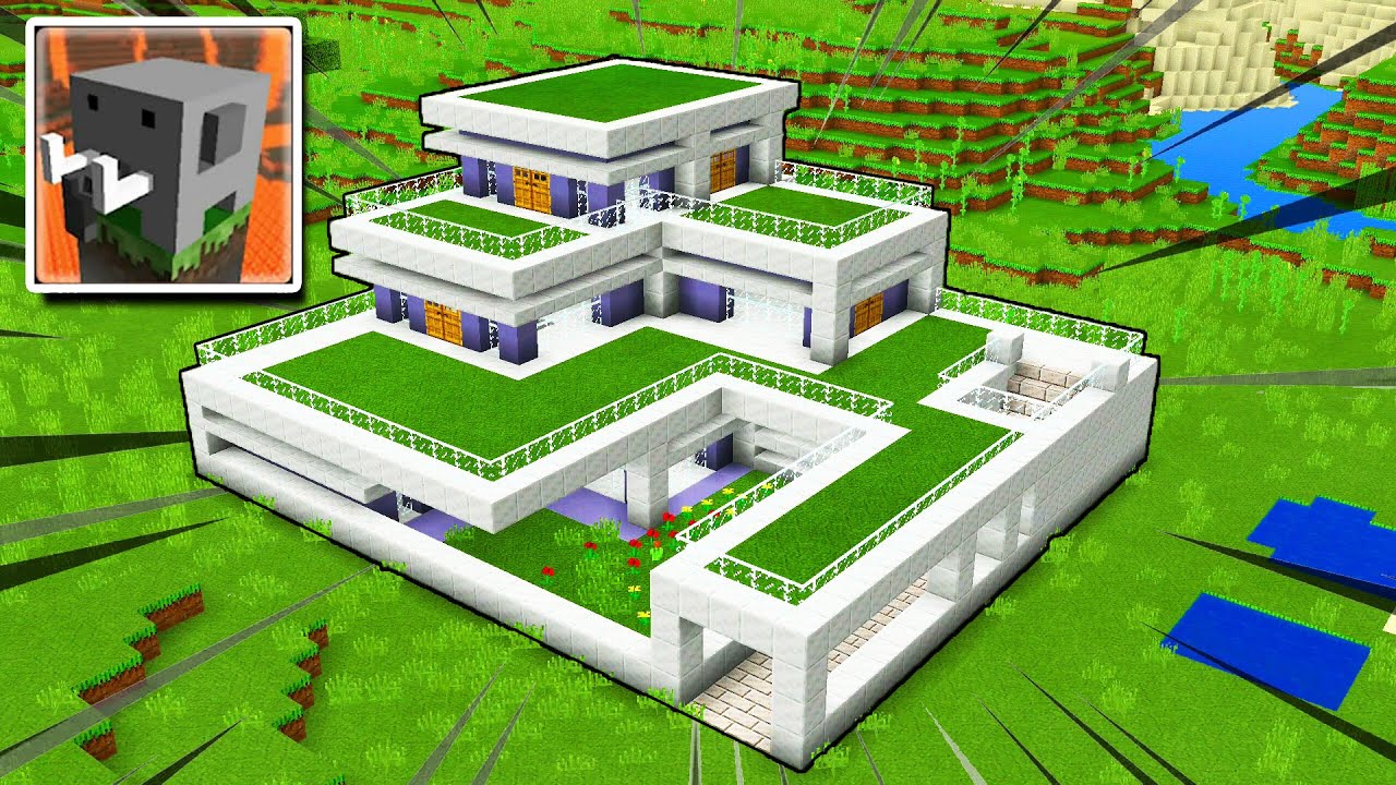 Easy Craftsman: Large Modern House Tutorial - How to Build a House in