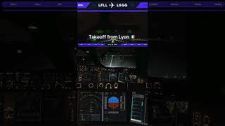 Takeoff from LFLL #msfs2024 #shorts #vatsim #viral #aviation