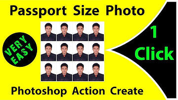 Passport Size Photo I Create Action in Photoshop  and  just 1 click automatic passport size photo