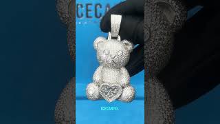 DIAMOND Teddy Bear Pendant 🧸💎 #moissanite