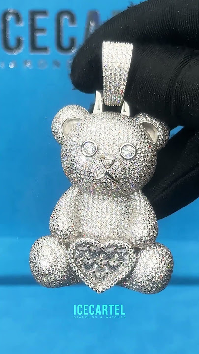 DIAMOND Teddy Bear Pendant 🧸💎 #moissanite
