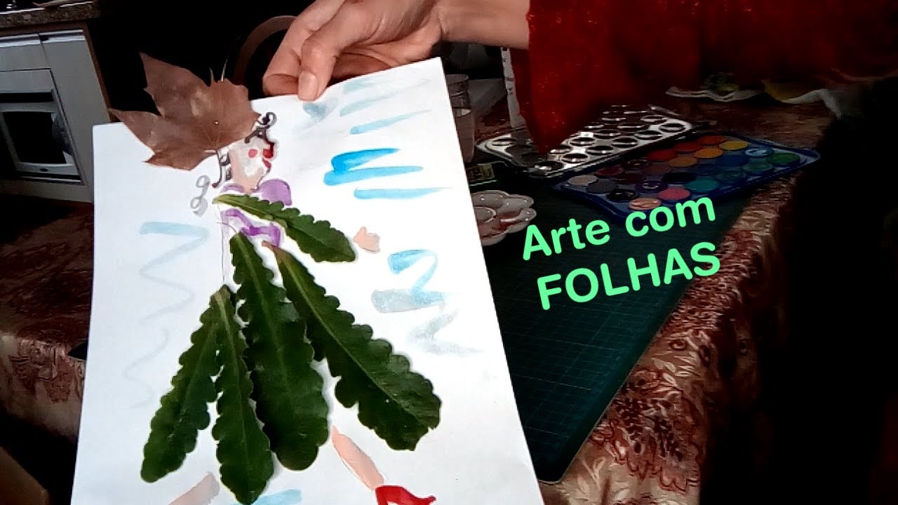 Arte com folhas - YouTube