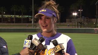 LSU pitcher Ali Kilponen seals the victory for the Tigers