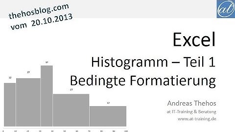 Excel # 409 - Histogramm mit bedingter Formatierung erstellen - Teil 1