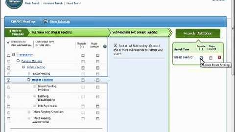 Searching with CINAHL- Tutorial 2