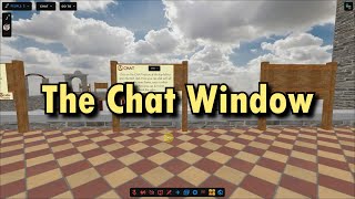 The CHAT window in FrameVR