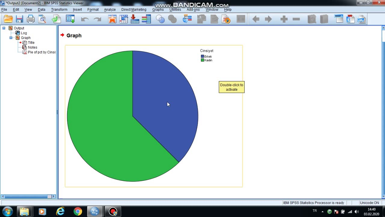 SPSS pasta (pie graphic) grafik oluşturma YouTube