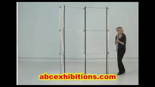 Set up a 3x3 pop up exhibition stand - step by step