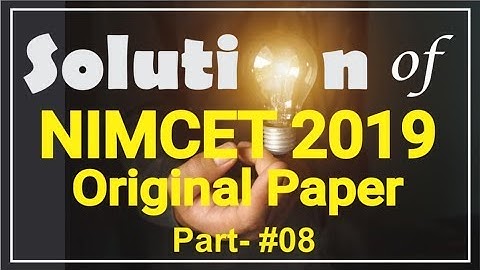 NIMCET 2019 Original Paper Solution Part- #08 || MaaRula Classes