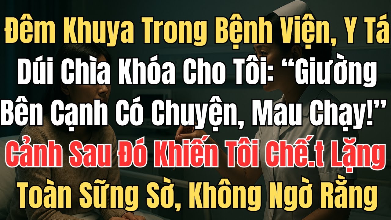 Nửa đêm tôi đang ở bệnh viện chăm sóc cha, y tá đi kiểm tra phòng đột nhiên, nhét vào tay tôi chìa k