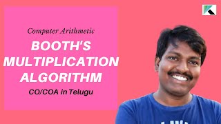 BOOTH's Algorithm for Multiplication || Multiplication with 2's Complement Data || CO in Telugu