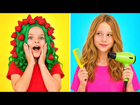Nastya and Friends create creative hairstyles