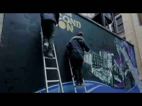 inFAMOUS Second Son Graffiti takes over PlayStation EU Office | Stop Motion