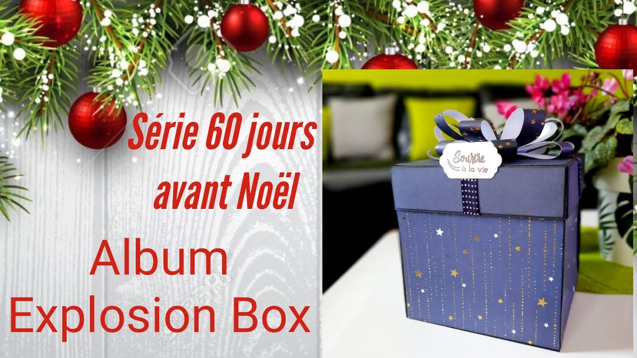 SERIE 60 JOURS AVANT NOEL * Tuto Album Explosion Box * La base * Bloc Noël  Action * Chat Scrap * 