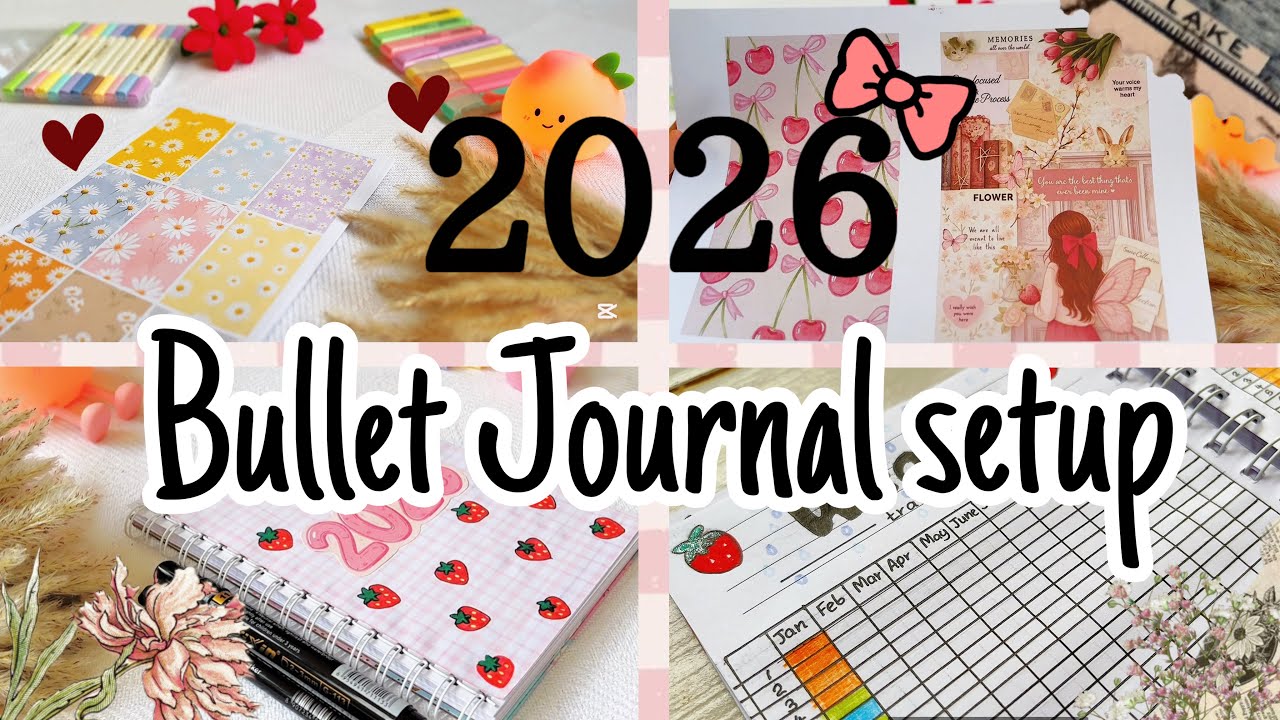 Bullet journal setup 2026 💗🫶| 