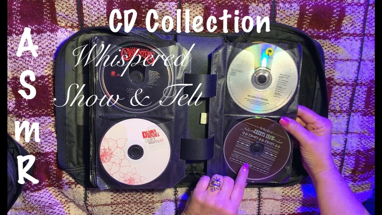 ASMR CD's show & tell/Plastic page turning (Very soft Whispers)