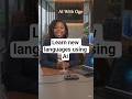 Learn other languages using Ai