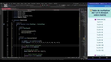 Uso del bucle FOREACH en c# con Xamarin (Programación de dispositivos móviles)