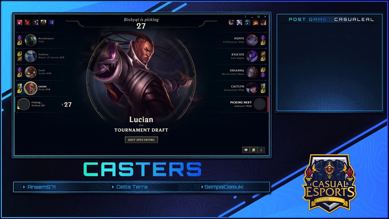 Ionian Division Week 3: Team Tempest vs Washed up one Tricks (2 Game Series)