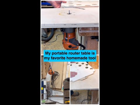 Homemade portable router table ￼#woodworking #tools #diy