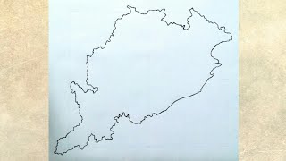 Odisha Map Outline / Easy tricks to Draw a Map.