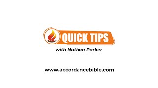 Accordance Quick Tips: Instant Details Wealth