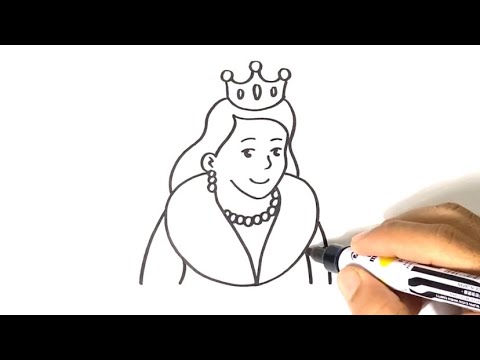 How to DRAW A QUEEN Easy Step by Step | | QUEEN Drawing Lesson - YouTube