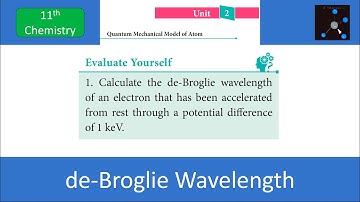 Calculate the de-Broglie wavelength of an e- that has been accelerated from rest through a PD 1 keV.