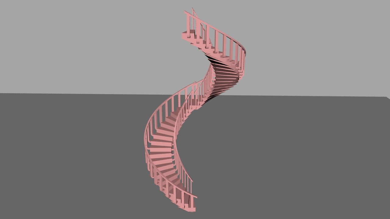 modeling a curved staircase conformed to an object zbrush maya